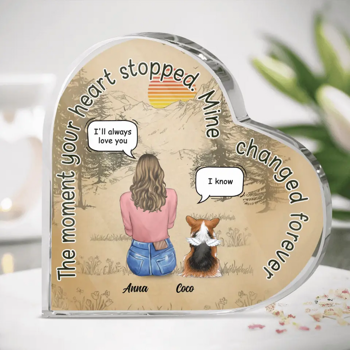 Custom Personalized Memorial Dog Heart-Shaped Plaque - Memorial Gift For Dog Lover
