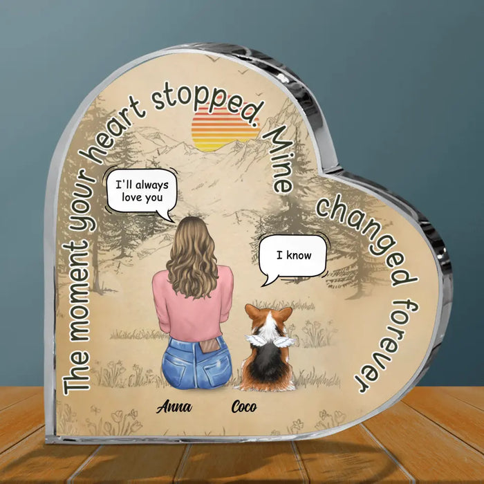 Custom Personalized Memorial Dog Heart-Shaped Plaque - Memorial Gift For Dog Lover
