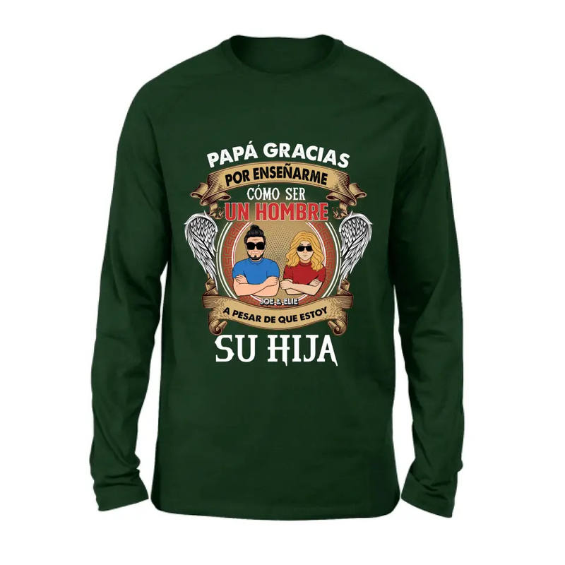 Personalized T-shirt/Long Sleeve / Sweatshirt / Hoodie for Father's day - Spanish Version