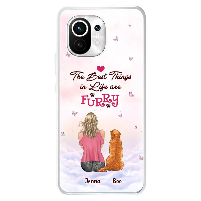 Custom Personalized Dog Mom Phone Case - Upto 5 Dogs - Gift Idea For Dog Lovers - The Best Things In Life Are Furry - Case for Xiaomi/Huawei/Oppo