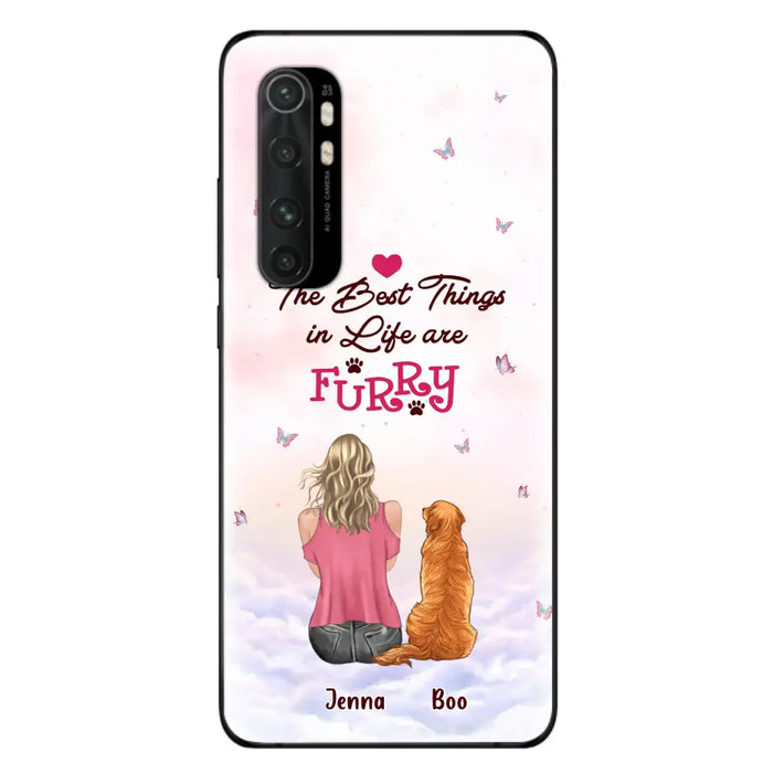 Custom Personalized Dog Mom Phone Case - Upto 5 Dogs - Gift Idea For Dog Lovers - The Best Things In Life Are Furry - Case for Xiaomi/Huawei/Oppo