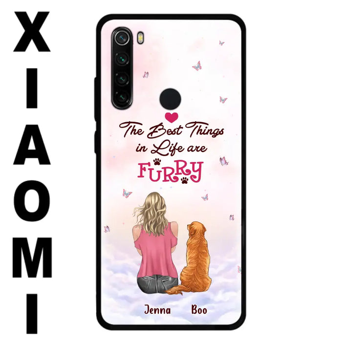 Custom Personalized Dog Mom Phone Case - Upto 5 Dogs - Gift Idea For Dog Lovers - The Best Things In Life Are Furry - Case for Xiaomi/Huawei/Oppo