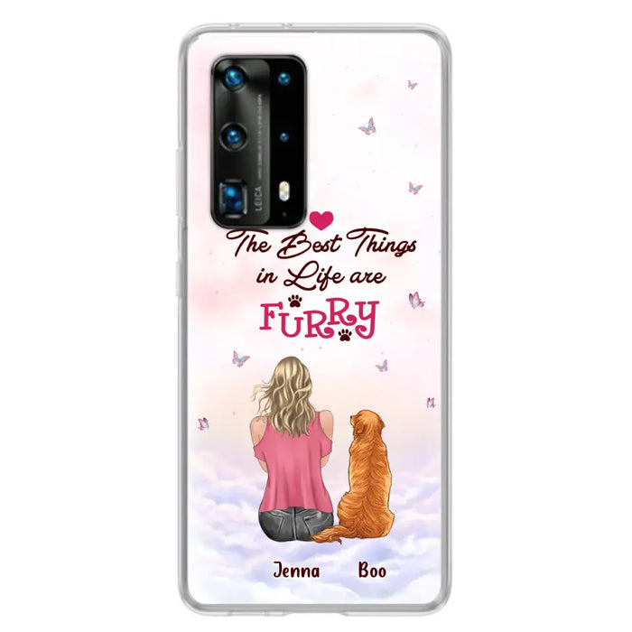 Custom Personalized Dog Mom Phone Case - Upto 5 Dogs - Gift Idea For Dog Lovers - The Best Things In Life Are Furry - Case for Xiaomi/Huawei/Oppo