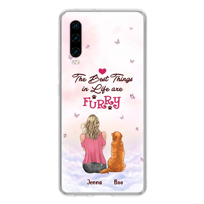 Custom Personalized Dog Mom Phone Case - Upto 5 Dogs - Gift Idea For Dog Lovers - The Best Things In Life Are Furry - Case for Xiaomi/Huawei/Oppo