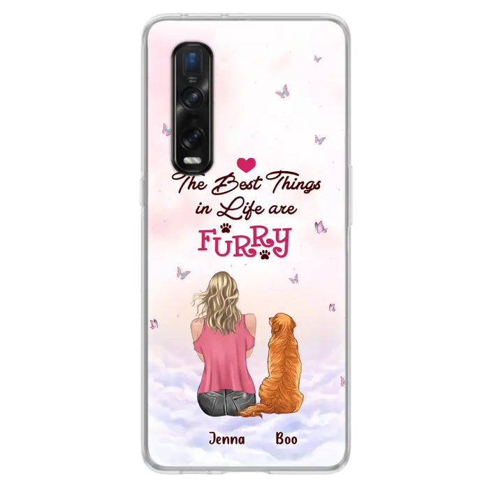 Custom Personalized Dog Mom Phone Case - Upto 5 Dogs - Gift Idea For Dog Lovers - The Best Things In Life Are Furry - Case for Xiaomi/Huawei/Oppo