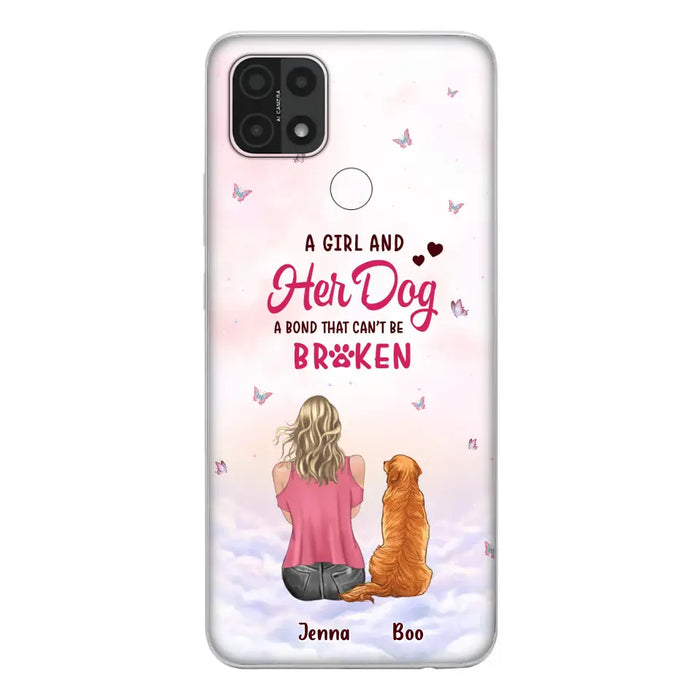 Custom Personalized Dog Mom Phone Case - Upto 5 Dogs - Gift Idea For Dog Lovers - A Girl And Her Dog A Bond That Can't Be Broken - Case for Xiaomi/Huawei/Oppo