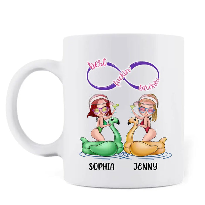 Custom Personalized Beach Girls Bestie Mug - Gift Idea For Beach Lovers/Friends - You're My Favorite Bitch To Bitch About Bitches With