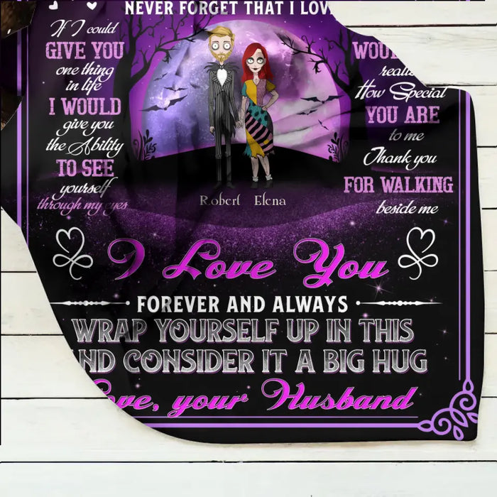 Custom Personalized To My Wife Quilt/Single Layer Fleece Blanket - Gift Idea For Wife From Husband - Never Forget That I Love You