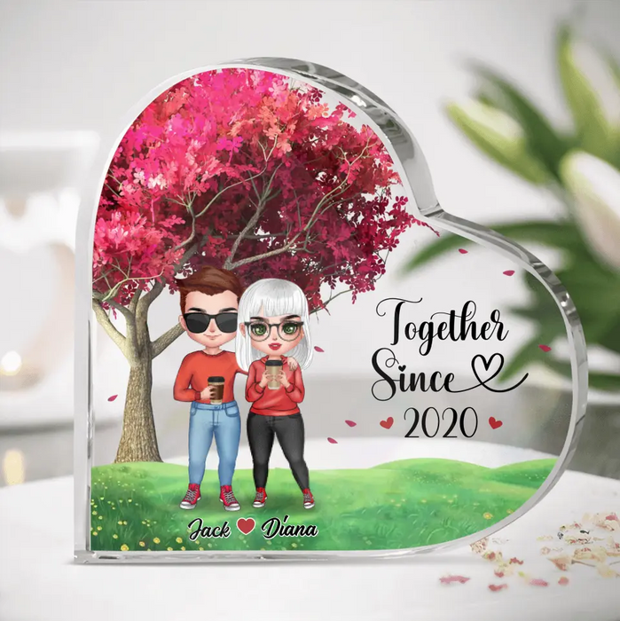 Custom Personalized Couple Crystal Heart - Wedding/Anniversary Gift Idea for Couple - Together