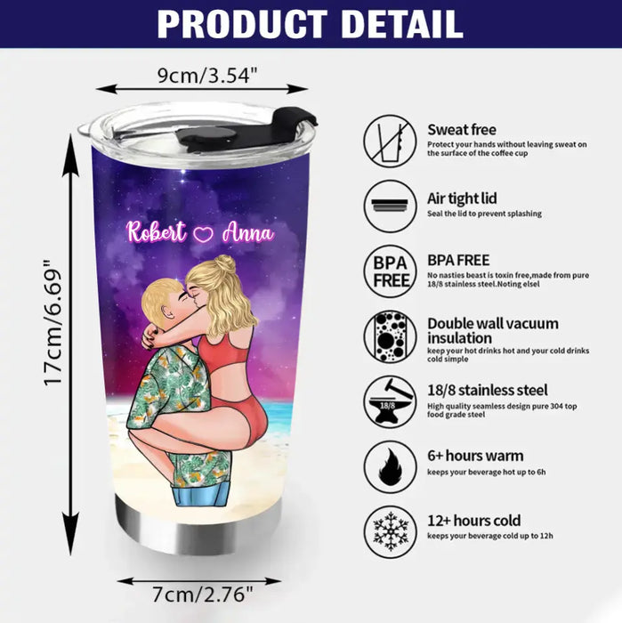 Custom Personalized Couple Tumbler - Gift Idea For Couple - I Adore You And Love Every Part Of You Especially Your Butt