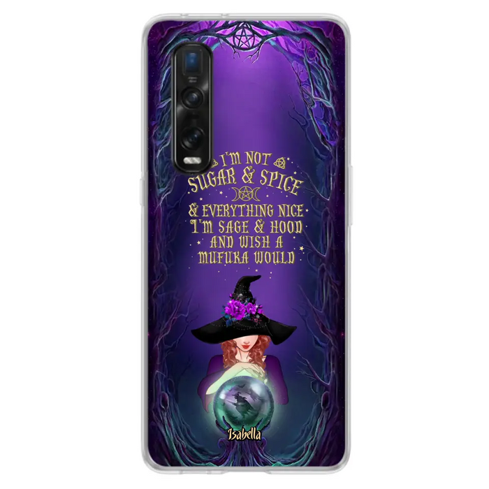 Custom Personalized Witch Phone Case - Gift Idea for Witch Lovers - I'm Not Sugar & Spice & Everything Nice - Case for Xiaomi/Huawei/Oppo