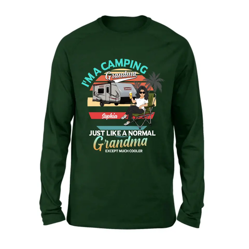 Personalized Camping Shirt/Hoodie - Gift Idea For Camping Lover/The Retired - I'm A Camping Grandma Just Like A Normal Grandma Except Much Cooler