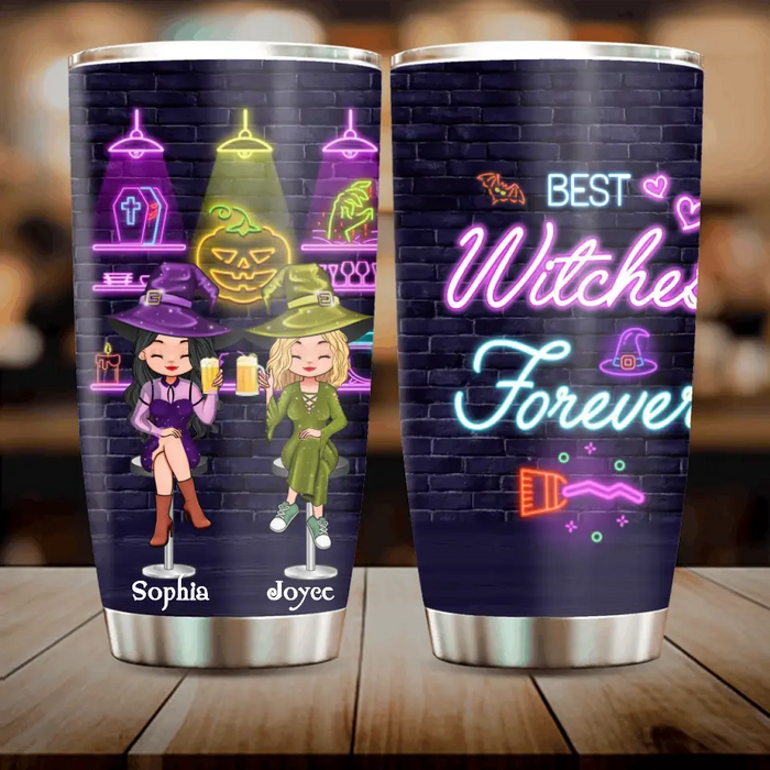 Personalized Witch Besties Tumbler - Halloween Gift Idea For Friends/Besties - Best Witches Forever