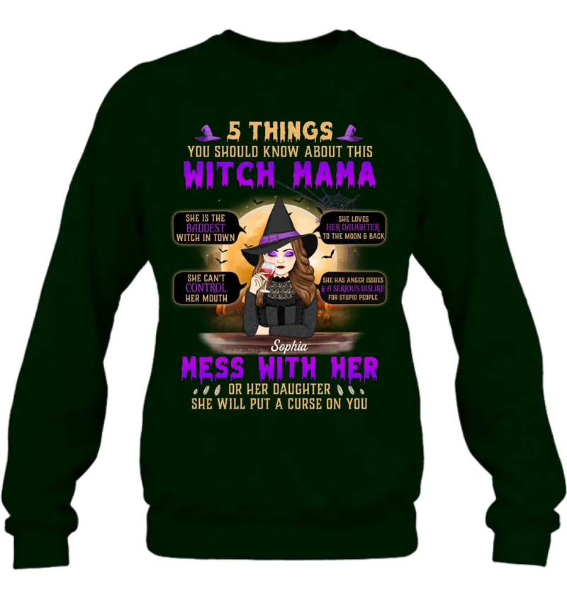 Personalized Witch Mom Shirt/Hoodie - Best Gift Idea For Halloween/Mom - 5 Things You Should Know About This Witch Mama
