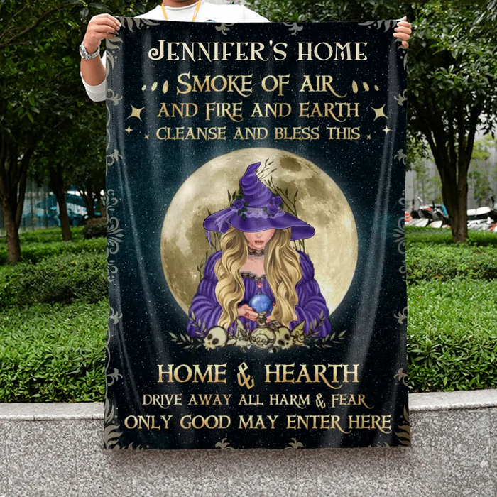 Custom Personalized Witch Flag - Halloween Gift Idea For Friend - Only Good May Enter Here