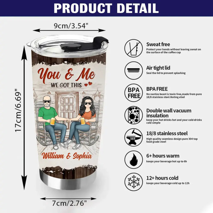 Custom Personalized Couple Tumbler - Gift Idea For Couple - Congrats On Being My Husband You Lucky Bastard