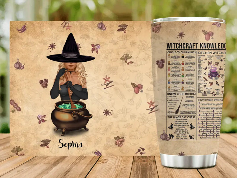 Personalized Witch Tumbler - Halloween Gift Idea For Friends/Witch Gift - Witchcraft Knowledge