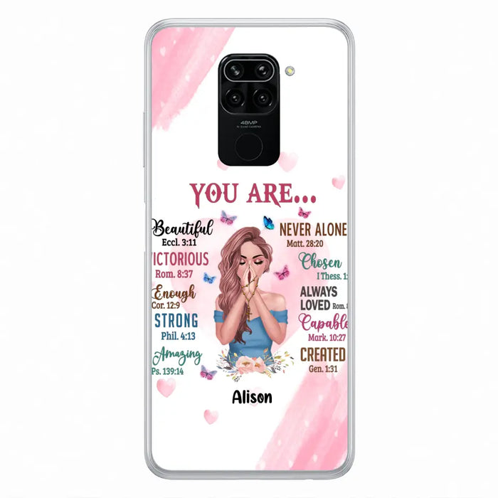 Custom Personalized Praying Girl Phone Case - Gift Idea for Girls/Friends - You Are Beautiful - Case for Xiaomi/Huawei/Oppo