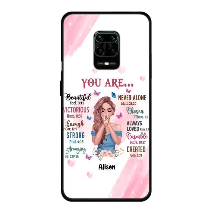 Custom Personalized Praying Girl Phone Case - Gift Idea for Girls/Friends - You Are Beautiful - Case for Xiaomi/Huawei/Oppo