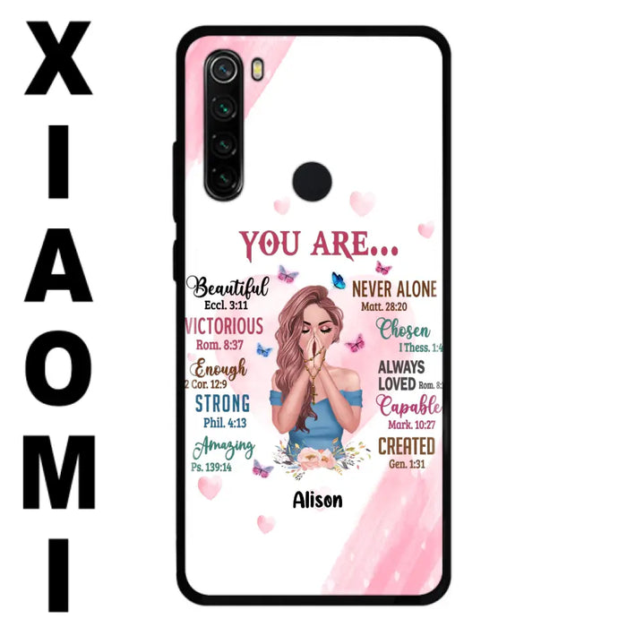 Custom Personalized Praying Girl Phone Case - Gift Idea for Girls/Friends - You Are Beautiful - Case for Xiaomi/Huawei/Oppo