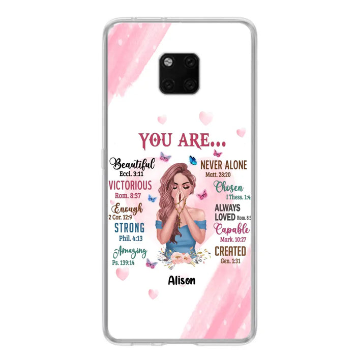 Custom Personalized Praying Girl Phone Case - Gift Idea for Girls/Friends - You Are Beautiful - Case for Xiaomi/Huawei/Oppo