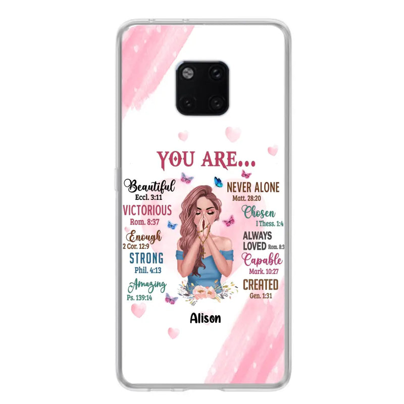 Custom Personalized Praying Girl Phone Case - Gift Idea for Girls/Friends - You Are Beautiful - Case for Xiaomi/Huawei/Oppo