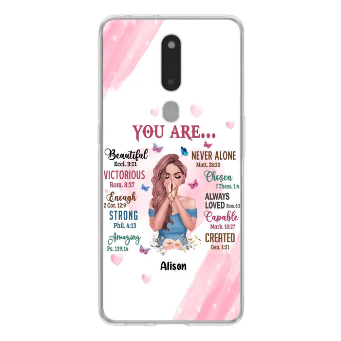 Custom Personalized Praying Girl Phone Case - Gift Idea for Girls/Friends - You Are Beautiful - Case for Xiaomi/Huawei/Oppo