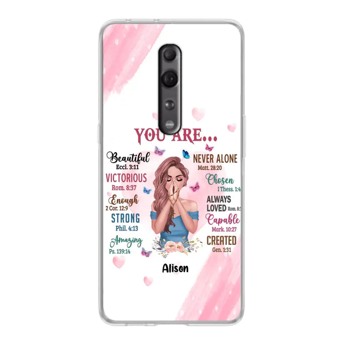 Custom Personalized Praying Girl Phone Case - Gift Idea for Girls/Friends - You Are Beautiful - Case for Xiaomi/Huawei/Oppo