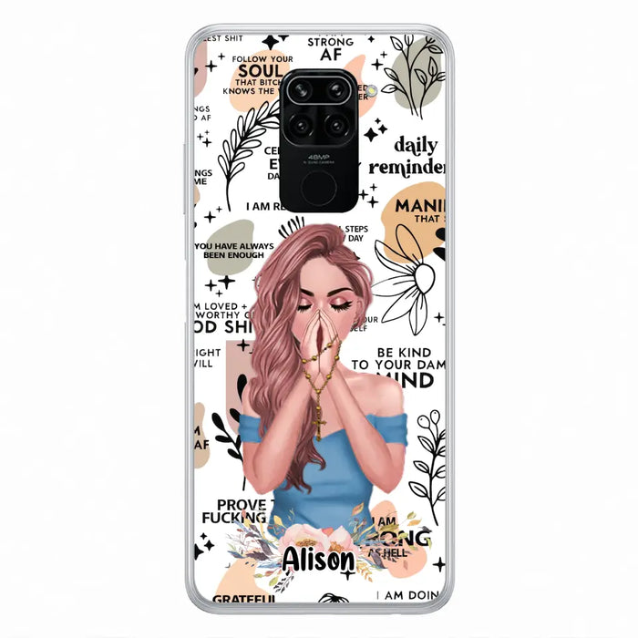 Custom Personalized Praying Girl Phone Case - Gift Idea for Girls/Friends - Case for Xiaomi/Huawei/Oppo