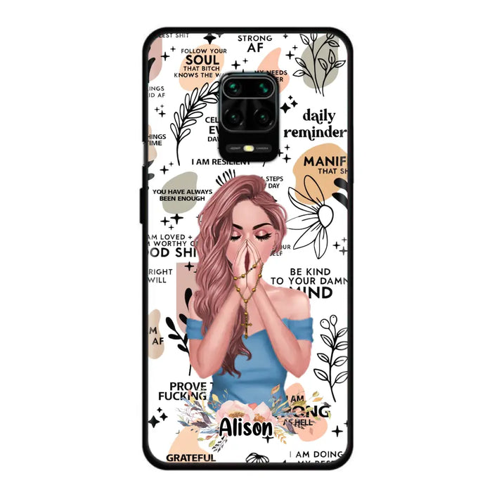 Custom Personalized Praying Girl Phone Case - Gift Idea for Girls/Friends - Case for Xiaomi/Huawei/Oppo