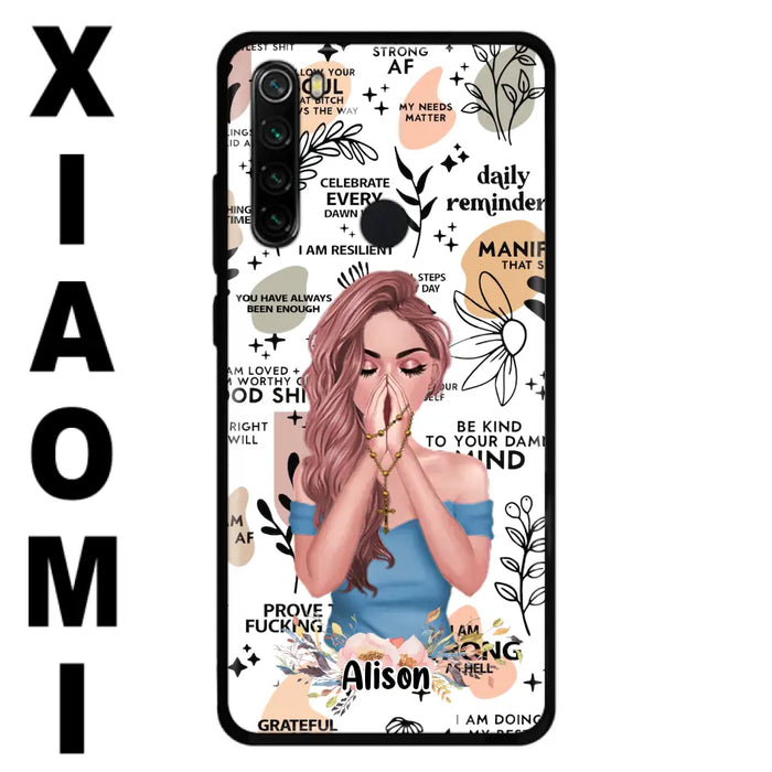 Custom Personalized Praying Girl Phone Case - Gift Idea for Girls/Friends - Case for Xiaomi/Huawei/Oppo