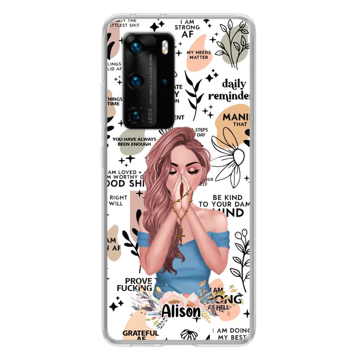 Custom Personalized Praying Girl Phone Case - Gift Idea for Girls/Friends - Case for Xiaomi/Huawei/Oppo