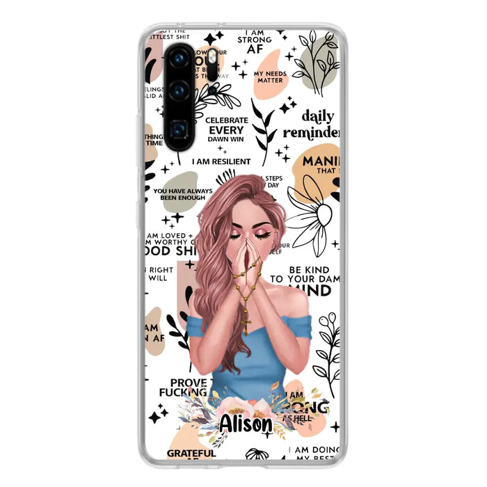 Custom Personalized Praying Girl Phone Case - Gift Idea for Girls/Friends - Case for Xiaomi/Huawei/Oppo