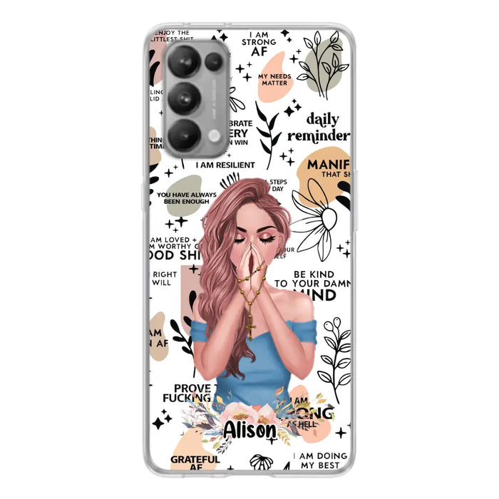 Custom Personalized Praying Girl Phone Case - Gift Idea for Girls/Friends - Case for Xiaomi/Huawei/Oppo