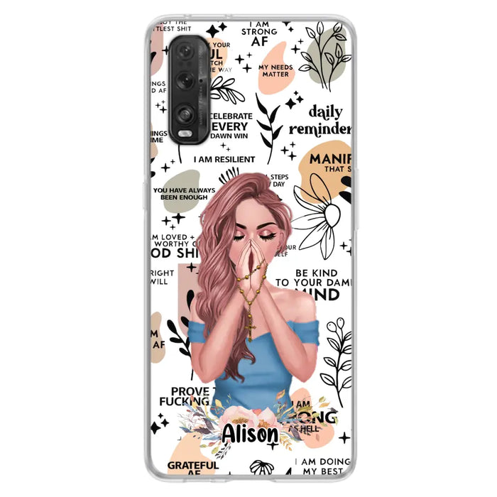 Custom Personalized Praying Girl Phone Case - Gift Idea for Girls/Friends - Case for Xiaomi/Huawei/Oppo