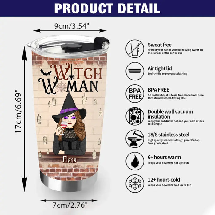 Custom Personalized Witch Woman Tumbler - Gift Idea For Besties/ Witches/ Halloween - We're Not Sugar & Spice And Everything Nice