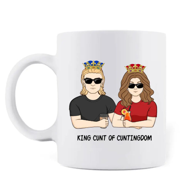 Custom Personalized Couple Coffee Mug - Gift Idea for Couple - King/Queen Cunt Of Cuntingdom