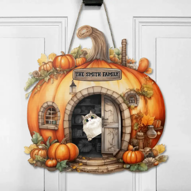 Personalized Halloween Pet Wooden Sign - Up to 6 Pets - Gift Idea for Dog/Cat Lovers