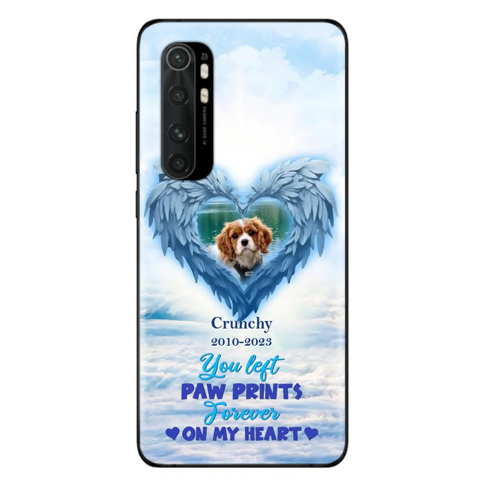 Custom Personalized Memorial Photo Phone Case - Memorial Gift Idea for Pet Owners - You Left Paw Prints Forever On My Heart - Case for Xiaomi/Huawei/Oppo