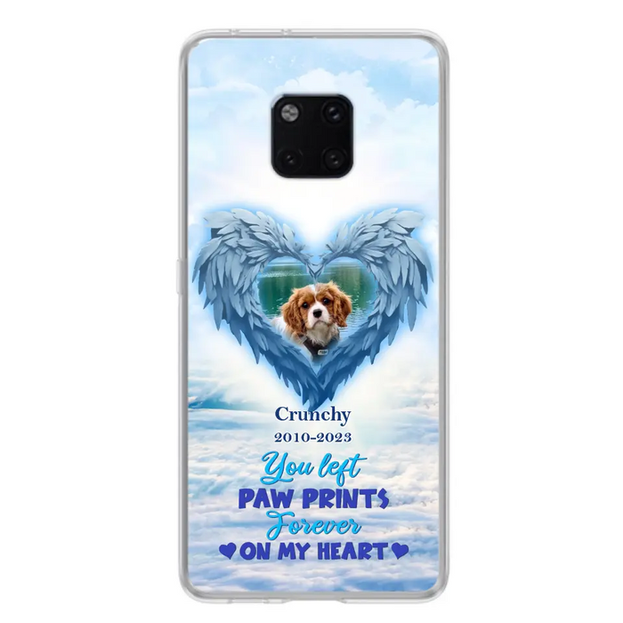 Custom Personalized Memorial Photo Phone Case - Memorial Gift Idea for Pet Owners - You Left Paw Prints Forever On My Heart - Case for Xiaomi/Huawei/Oppo