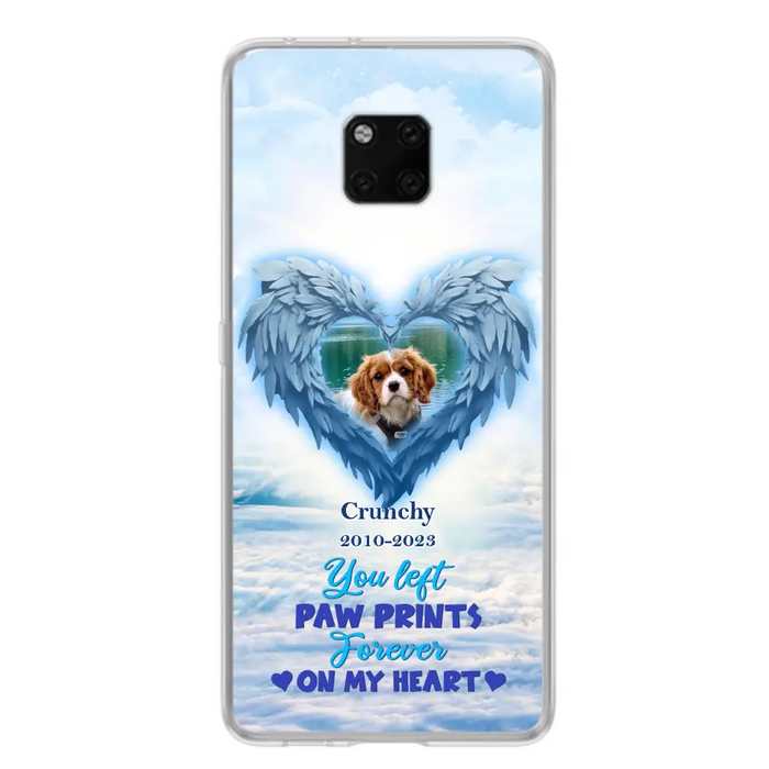 Custom Personalized Memorial Photo Phone Case - Memorial Gift Idea for Pet Owners - You Left Paw Prints Forever On My Heart - Case for Xiaomi/Huawei/Oppo