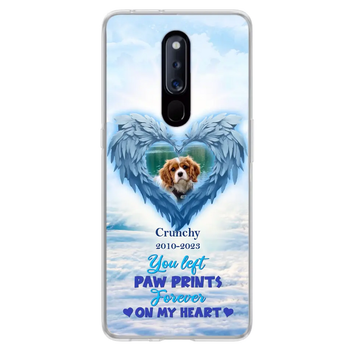 Custom Personalized Memorial Photo Phone Case - Memorial Gift Idea for Pet Owners - You Left Paw Prints Forever On My Heart - Case for Xiaomi/Huawei/Oppo