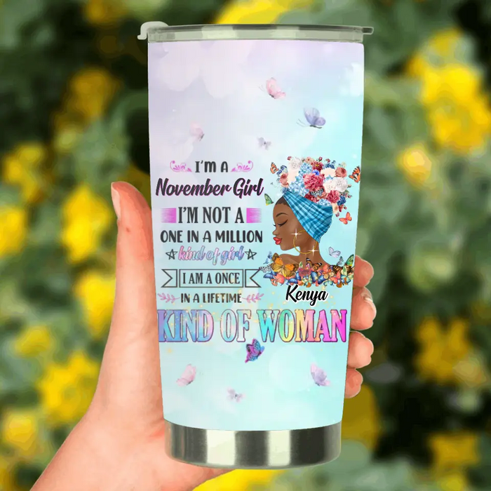 Custom Personalized Birthday Girl Tumbler - Gift Idea For Birthday - I'm A October Girl I'm Not A One In A Million Kind Of Girl