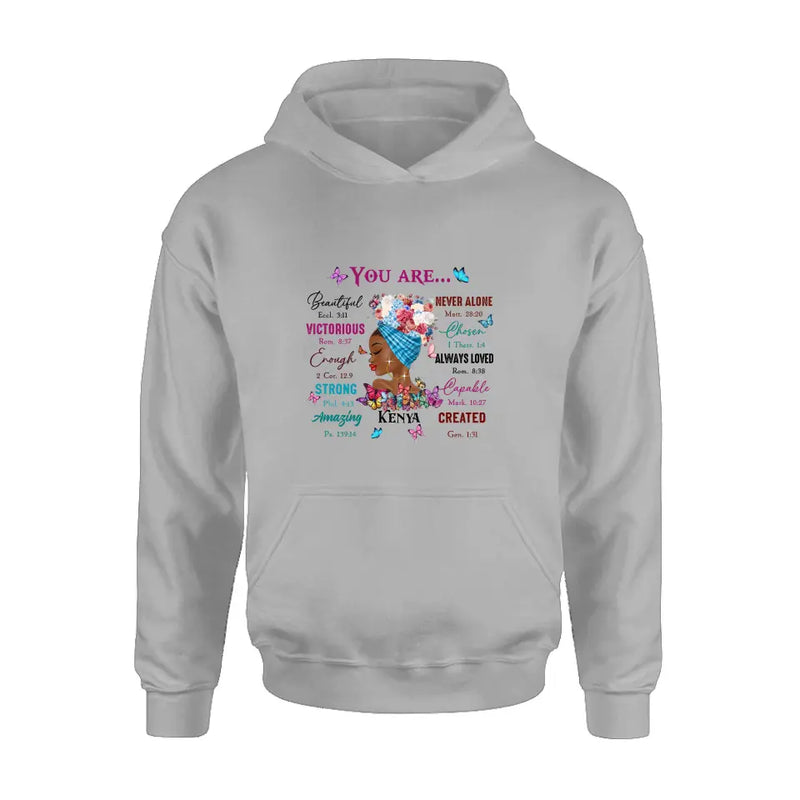 Personalized African American Girl Shirt/Hoodie - Gift Idea For Birthday/Friends - You Are Beautiful, Victorious