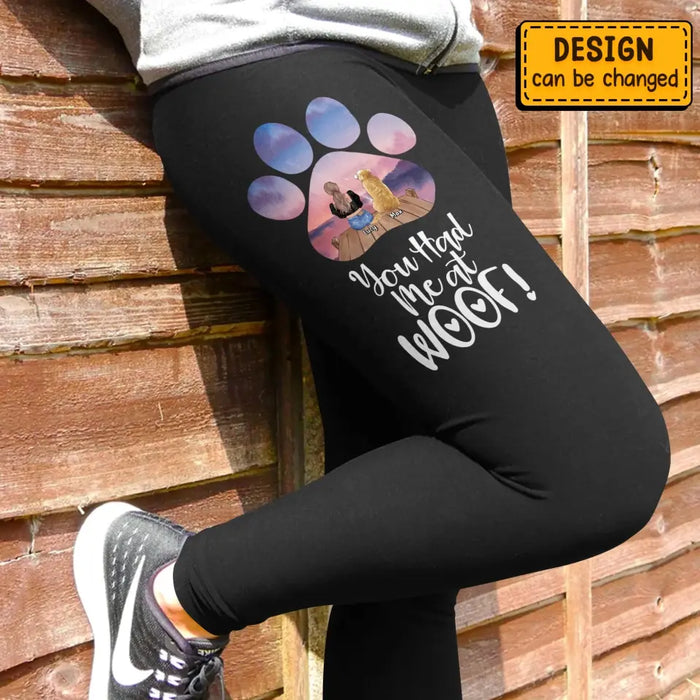 Personalized Dog Mom AOP Women's High Waist Leggings - Up to 6 Dogs - Gift Idea for Dog Lovers - Rockin' The Dog Mom Life