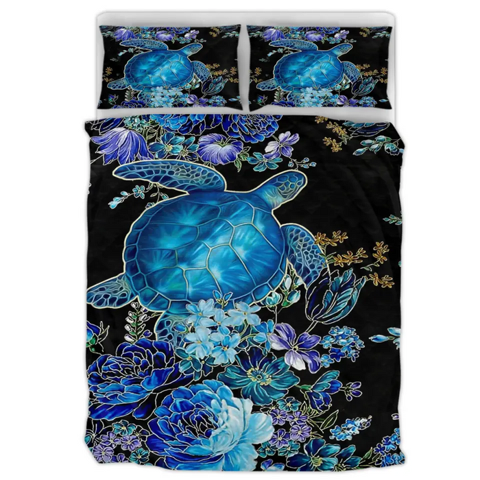 Custom Personalized Turtle Quilt Bed Sets - Gift Idea For Home Decoration and Family