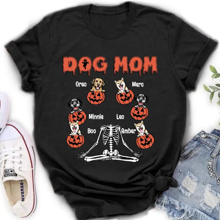 Custom Personalized Dog/Cat Mom Shirt/Hoodie - Gift Idea for Halloween/Dog/Cat Lovers - Upto 6 Dogs - Dog Mom