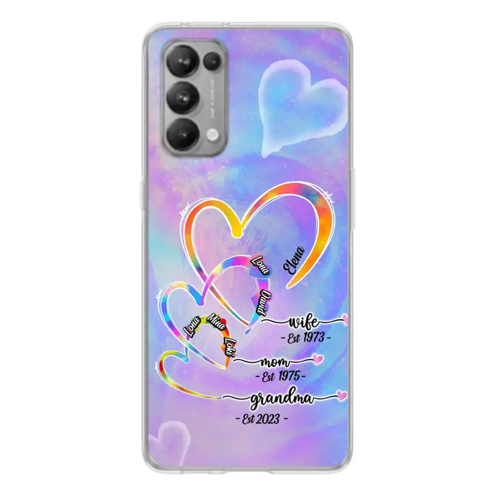 Personalized Mom Phone Case - Gift Idea For Mom/Grandma - Upto 4 Children/5 Grandchildren - Cases For Oppo/Xiaomi/Huawei