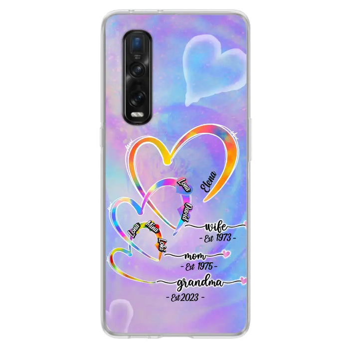 Personalized Mom Phone Case - Gift Idea For Mom/Grandma - Upto 4 Children/5 Grandchildren - Cases For Oppo/Xiaomi/Huawei