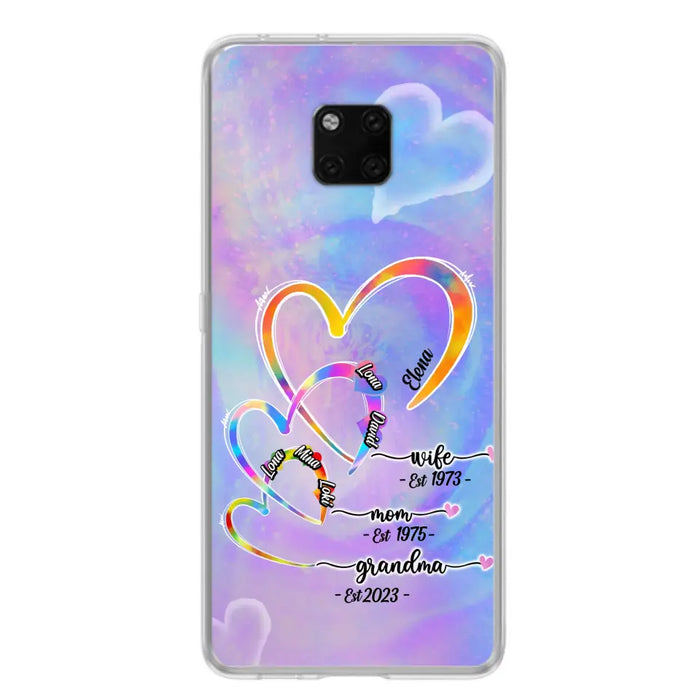 Personalized Mom Phone Case - Gift Idea For Mom/Grandma - Upto 4 Children/5 Grandchildren - Cases For Oppo/Xiaomi/Huawei